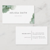 carte de visite abstrait à encre verte (Devant / Derrière)