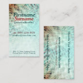 Carte de visite Abstrait Aqua Earth (Devant / Derrière)