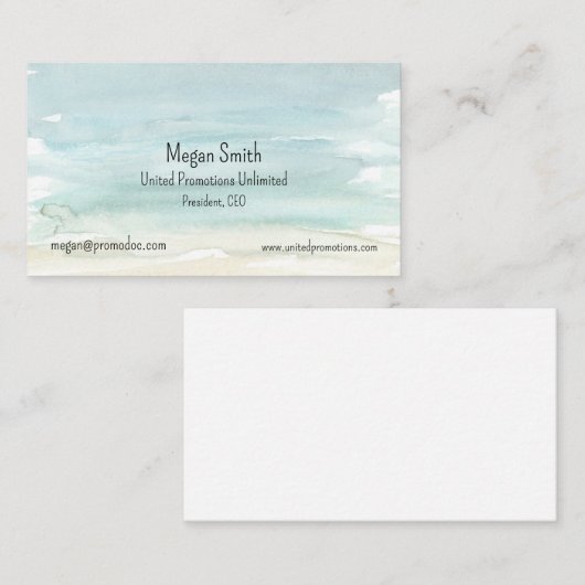Carte de visite Abstrait aquarelle (Devant / Derrière)