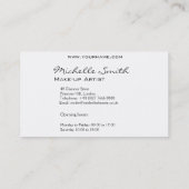 Carte De Visite Abstrait Aquarelle encre couleur femme maquillage (Dos)