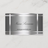 Carte de visite Abstrait Argent (Devant)