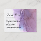 Carte De Visite *~* Abstrait Art Moderne Aquarelle Lavande (Dos)