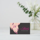 Carte de visite Abstrait artiste ongle rose (Debout devant)