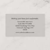 Carte de visite Abstrait au thème nature paisible (Dos)