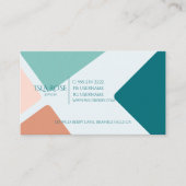 Carte De Visite Abstrait bleu et rose (Devant)