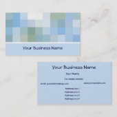 Carte de visite Abstrait bleu, gris, blanc (Devant / Derrière)