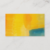 Carte de visite Abstrait bleu jaune moderne (Dos)