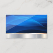 Carte De Visite Abstrait bleu | Marteau de scie | Code-barres QR (Dos)