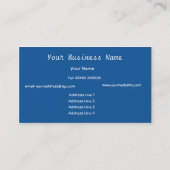 Carte de visite Abstrait bleu, vert (Dos)