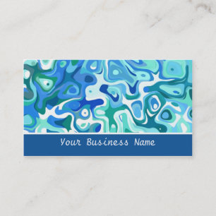 Carte de visite Abstrait bleu, vert