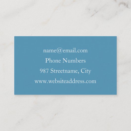 Carte De Visite Abstrait Bleu Vert Papillon Imaginaire Fractal Art (Dos)