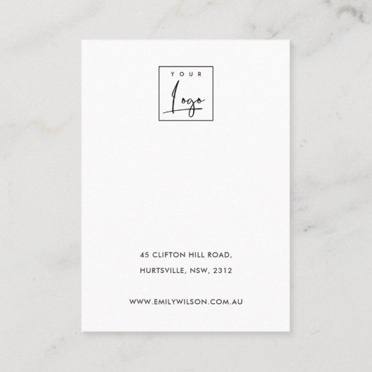 CARTE DE VISITE ABSTRAIT BLUSH DUSKY PINK STUD EARRING AFFICHAGE (Dos)