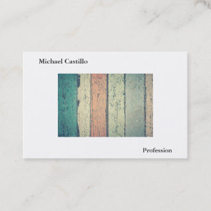 Carte De Visite Abstrait Bois Noir Blanc Minimaliste Moderne