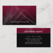 Carte de visite abstrait Bourgogne d'ordinateur de (Devant / Derrière)