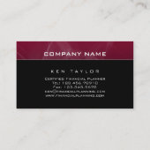 Carte de visite abstrait Bourgogne d'ordinateur de (Dos)