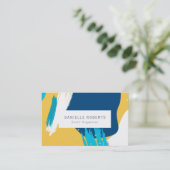 Carte De Visite Abstrait brushstrokies composition moderne (Debout devant)