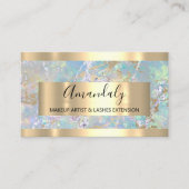 Carte De Visite Abstrait cadre en cuivre de marbre doré (Devant)