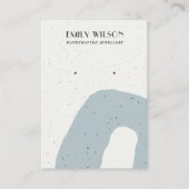 CARTE DE VISITE ABSTRAIT CÉRAMIQUE BLEU GRIS ÉTUDIANT AFFICHAGE (Devant)