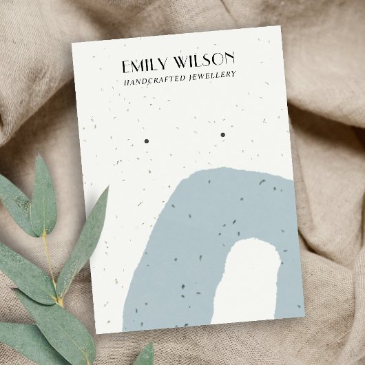 CARTE DE VISITE ABSTRAIT CÉRAMIQUE BLEU GRIS ÉTUDIANT AFFICHAGE