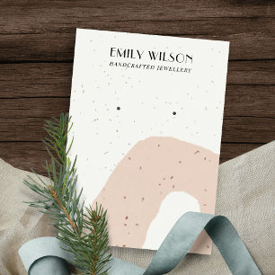 CARTE DE VISITE ABSTRAIT CÉRAMIQUE BLUSH PEACH STUD EARRING AFFICH