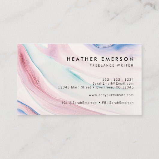 Carte De Visite Abstrait coloré (Dos)