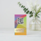 Carte De Visite Abstrait coloré | Analyse QR (Debout devant)