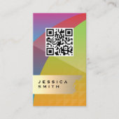 Carte De Visite Abstrait coloré | Analyse QR (Devant)