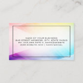 Carte De Visite Abstrait coloré Arrière - plan moderne (Dos)