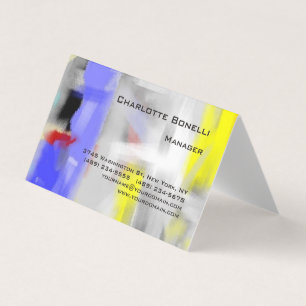 Carte De Visite Abstrait coloré minimaliste moderne