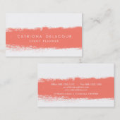 Carte de visite Abstrait d'aquarelle de corail (Devant / Derrière)