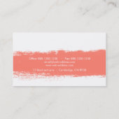 Carte de visite Abstrait d'aquarelle de corail (Dos)