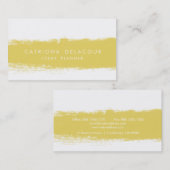 Carte de visite Abstrait d'aquarelle jaune (Devant / Derrière)