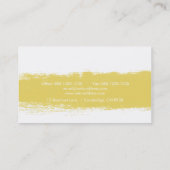 Carte de visite Abstrait d'aquarelle jaune (Dos)