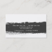 Carte de visite Abstrait d'aquarelle noir (Dos)