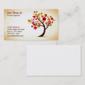 Carte de visite abstrait d'arbre (Devant / Derrière)