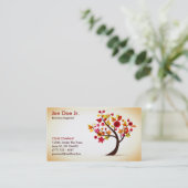 Carte de visite abstrait d'arbre (Debout devant)