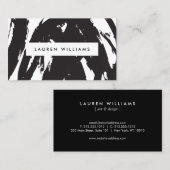 Carte de visite Abstrait de brosses noires (Devant / Derrière)