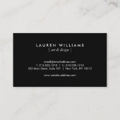Carte de visite Abstrait de brosses noires (Dos)
