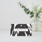 Carte de visite Abstrait de brosses noires (Debout devant)