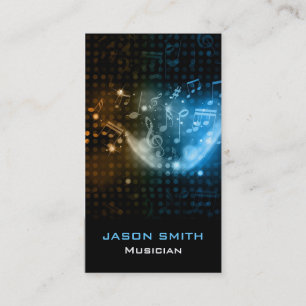 Carte de visite abstrait de conception de musique