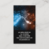 Carte de visite abstrait de conception de musique (Dos)