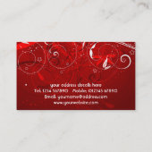 Carte de visite abstrait de conception florale (Dos)