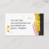 Carte de visite abstrait de course de brosse (Dos)