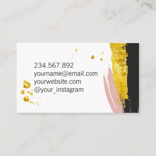 Carte de visite abstrait de course de brosse (Dos)