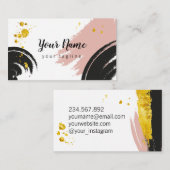 Carte de visite abstrait de course de brosse (Devant / Derrière)