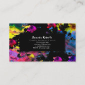 carte de visite Abstrait de fleurs d'aquarelle (Dos)