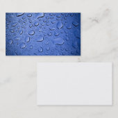 Carte de visite abstrait de gouttelettes de pluie (Devant / Derrière)