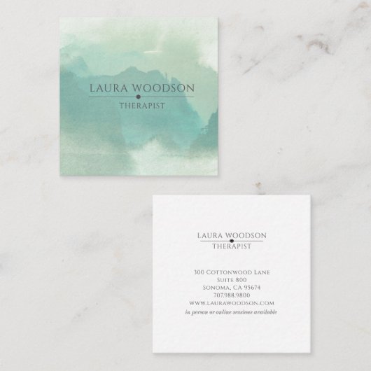 Carte de visite Abstrait de l'aquarelle (Devant / Derrière)