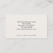 Carte de visite Abstrait de l'aquarelle (Dos)