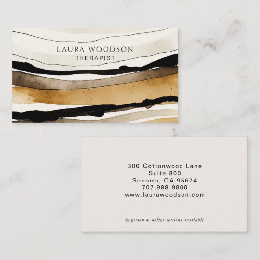 Carte de visite Abstrait de l'aquarelle (Devant / Derrière)